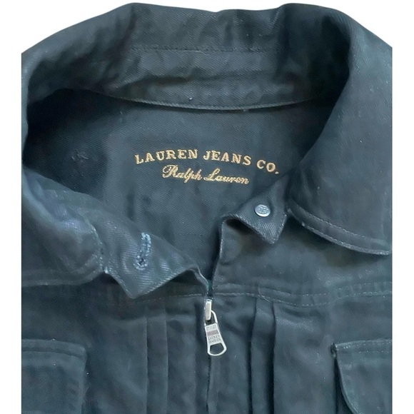 Lauren Jeans Co. Southwest Aztec Beaded Detail Black Jean Jacket 1X plus western - Picture 4 of 7